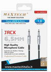Cavo Collegamento 2 Jack 6.5 Mm Mono 1.8 Mt Cavo Microfono Audio Stereo Jjack-01