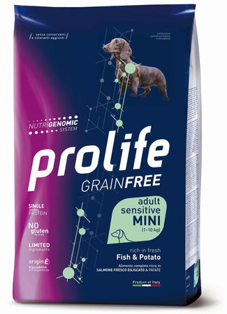 Prolife Grain Free mangime secco Cani Adulti Mini salmone e patate 2 kg