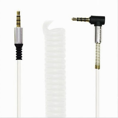 Cavo Prolunga Aux A Spirale Mini Jack Da 3,5 Mm Audio Angolo Retto 1 Mt Aux3-s1m