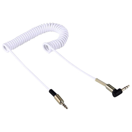 Cavo Prolunga Aux A Spirale Mini Jack Da 3,5 Mm Audio Angolo Retto 1 Mt Aux3-s1m
