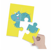 Headu- Dinosaurs Puzzle 8+1 - Grandi tessere double-face ( Anni 2+)