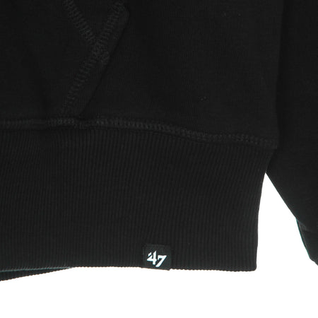 47 BRAND Felpa Leggera Cappuccio Uomo Mlb Imprint Helix Pullover Hoodie Neyyan Jet Black da uomo