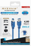 Cavo Stampante Usb Bm3.0 3 Mt Rinforzato Resistente 4,80gbps/s Fotocamera F-bm07