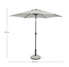 Ombrellone palo centrale Kalife in alluminio verniciato a polvere per giardino e balcone Ø 270 cm