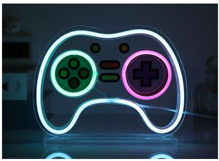 Itotal - Lampada LED Neon let's play - Gamepad