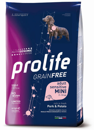 Prolife Grain Free mangime secco Cani Adulti Mini maiale e patate 2 kg