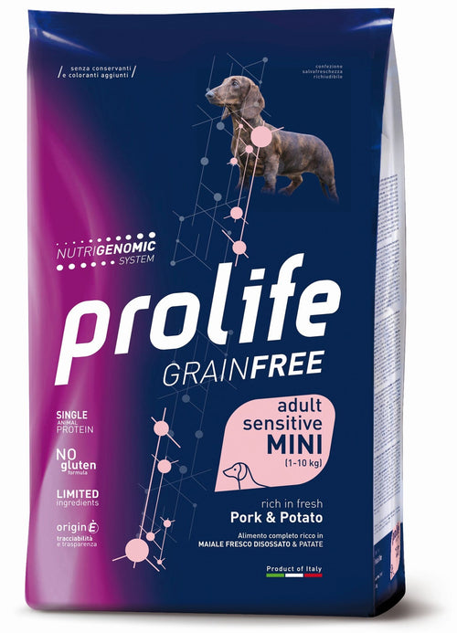 Prolife Grain Free mangime secco Cani Adulti Mini maiale e patate 2 kg