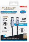 Cavo Usb Bm2.0 Maschio 480mbps 5 Mt Compatibile Stampante Etichettatrice F-bm03