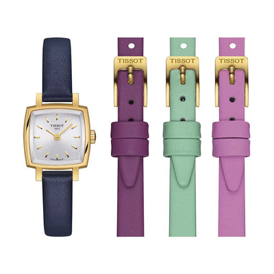 Tissot Lovely – Orologio Donna Oro e Pelle Blu (T0581093603103)