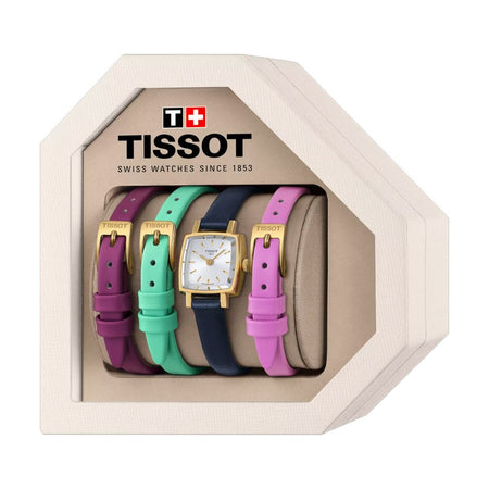 Tissot Lovely – Orologio Donna Oro e Pelle Blu (T0581093603103)