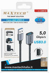 Cavo Dati Prolunga Usb3.0 Maschio/femmina Da 5 Gbps/s 1.8mt Stampante Pc U3mf-02
