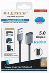 Cavo Dati Prolunga Usb3.0 Maschio A Femmina Da 5 Gbps 3 Mt Stampante Pc U3mf-03