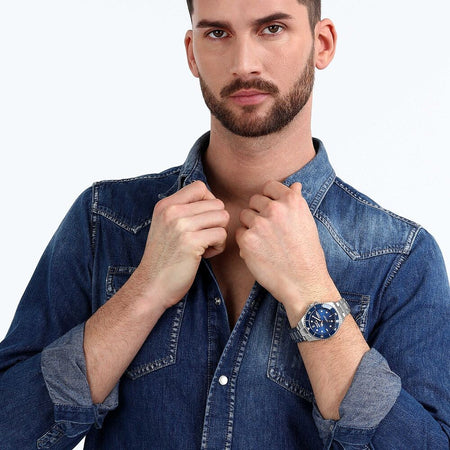 Sector 230 – Orologio Uomo Automatico Blu Acciaio Oro Rosa (R3223161010)