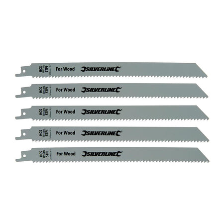 Lame in acciaio silverline per sega a gattuccio per tagliare legno alberi pallet 5pz