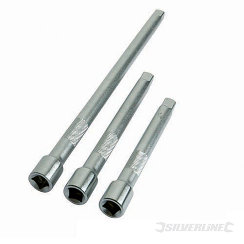 Set 3 prolunghe chiavi per cricchetto in acciaio attacco 3/8 Prezzo Silverline