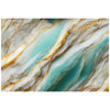 Pannello Adesivo Effetto Marmo Venato Oro Turchese 120x300cm Pareti Paraschizzi