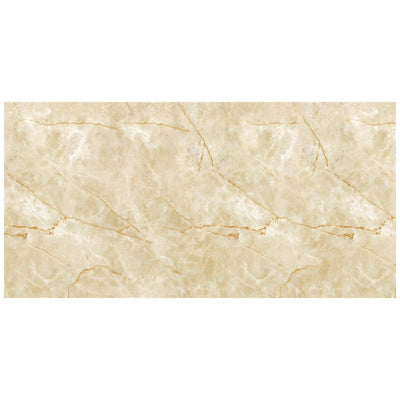 Pannello Adesivo Effetto Marmo Beige 120x300cm Pareti Paraschizzi Stanza Cucina