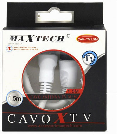 Cavo Da 1.5 Metri Tv Maschio / Maschio Coassiale Prolunga Antenna Cav-tv1.5m