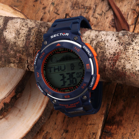 Sector EX-35 – Orologio Digitale Blu Arancione Uomo (R3251534001)