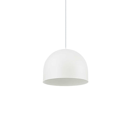 Sospensione Industrial-Minimal Tall Metallo Bianco 1 Luce E27