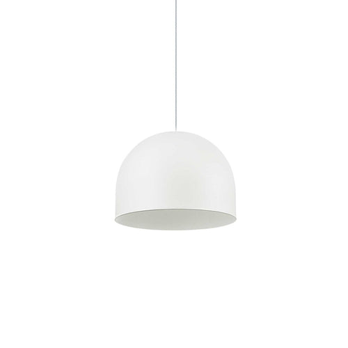 Sospensione Industrial-Minimal Tall Metallo Bianco 1 Luce E27