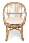 Poltrona Barina con cuscini comodi,  impilabile, struttura in rattan per esterno da 80 cm
