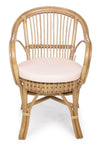 Poltrona Barina con cuscini comodi,  impilabile, struttura in rattan per esterno da 80 cm