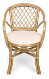 Poltrona Athina in rattan con cuscino sfoderabile per arredamento