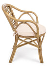 Poltrona Athina in rattan con cuscino sfoderabile per arredamento
