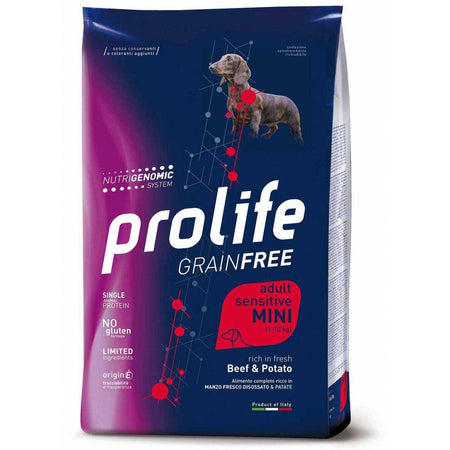 Prolife Grain Free mangime secco Cani Adulti Mini manzo e patate 2 kg
