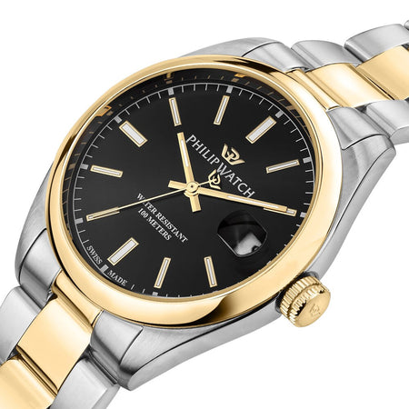 Philip Watch Caribe – Orologio Uomo Acciaio Nero Oro (R8253597093)