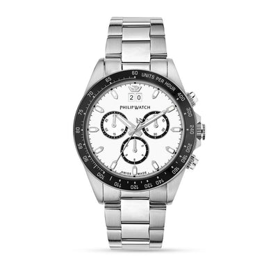 Philip Watch Caribe – Orologio Uomo Silver Chrono Sport (R8273607009)