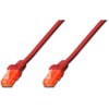 Cavo di rete UTP dritto non schermato CaT. 6E con Plug - Lunghezza 3Mt. - Rosso