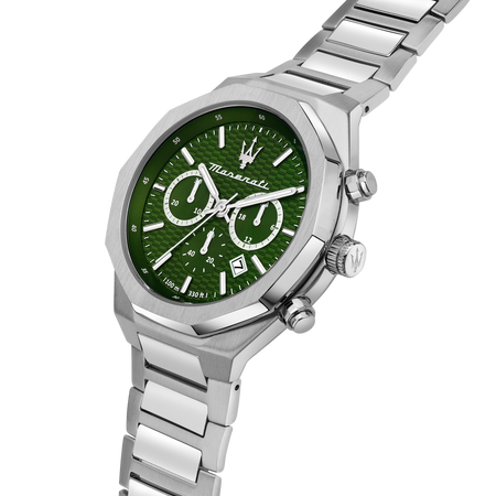Maserati Stile – Orologio Uomo Acciaio Verde con Cronografo (R8873642011)