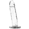 Dildo crystal trasparente a ventosa in Jelly XRay Clear 18cm