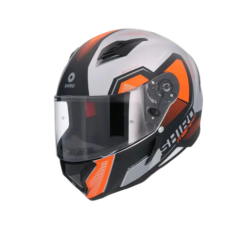 Shiro - Casco integrale Hunter Mando grigio arancione nero matt XL