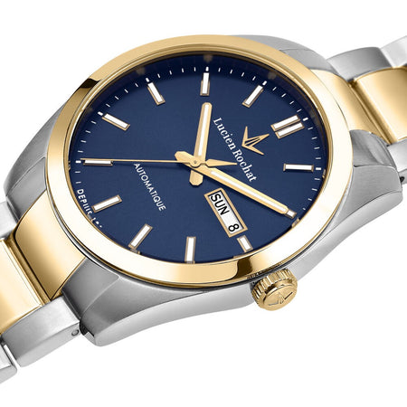 Lucien Rochat LÈMAN – Orologio Uomo Acciaio Oro Automatico Blu (R0423114002)