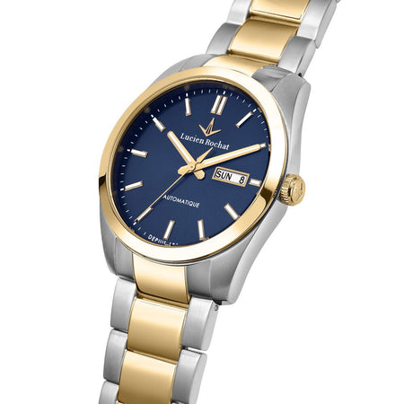 Lucien Rochat LÈMAN – Orologio Uomo Acciaio Oro Automatico Blu (R0423114002)
