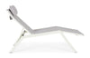 Lettino chaise longue Krion con poggiatesta, struttura in alluminio verniciato per esterno