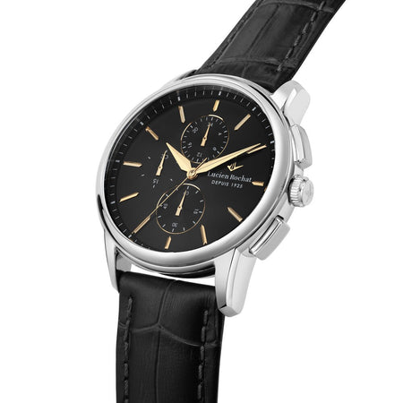 Lucien Rochat Iconic – Orologio Uomo Pelle Nero Silver (R0471616002)