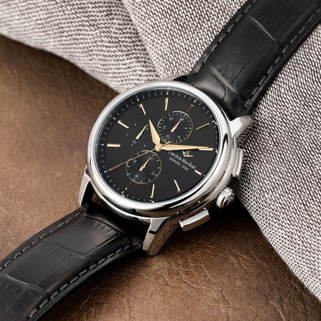 Lucien Rochat Iconic – Orologio Uomo Pelle Nero Silver (R0471616002)