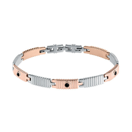 Morellato Urban – Bracciale Uomo Acciaio Silver Rose Gold (SABH30)
