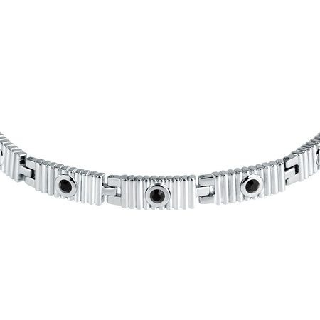 Morellato Urban – Bracciale Uomo Acciaio Silver con Cristalli (SABH31)