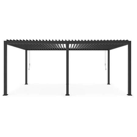 Gazebo pergola Bioclimatica con struttura in alluminio, tetto lamellare orientabile, da giardino e veranda