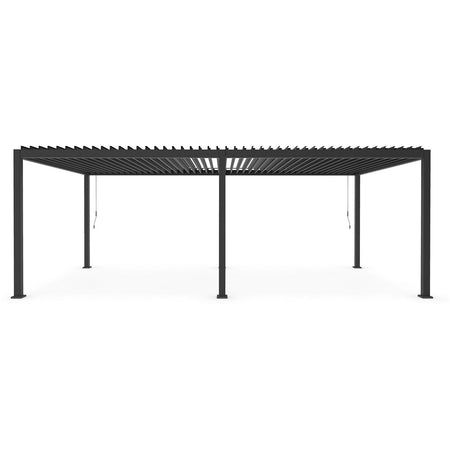 Gazebo pergola Bioclimatica con struttura in alluminio, tetto lamellare orientabile, da giardino e veranda