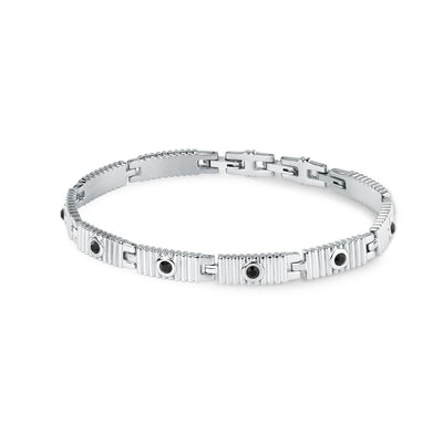 Morellato Urban – Bracciale Uomo Acciaio Silver con Cristalli (SABH31)
