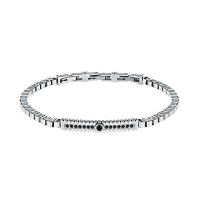 Morellato Urban – Bracciale Uomo Acciaio con Cristallo Nero (SABH33)