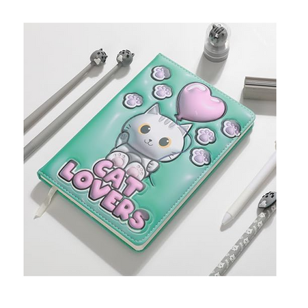 ITOTAL - NOTEBOOK A5 ITOTAL 3D SQUISHY GATTO BIANCO
