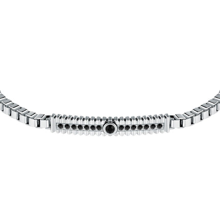 Morellato Urban – Bracciale Uomo Acciaio con Cristallo Nero (SABH33)