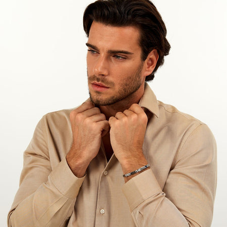 Morellato Urban – Bracciale Uomo Acciaio con Zircone Blu (SABH42)
